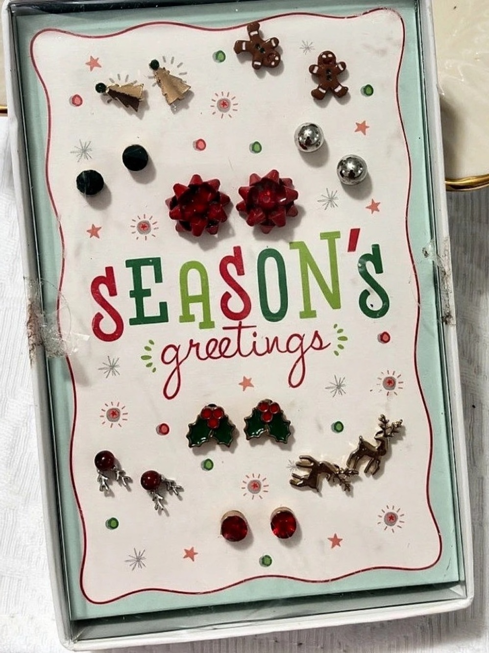 NEW Holiday Shoppes Christmas 2021 Holiday 9 Earring Set Holiday Earring Set